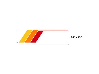 Taco Vinyl Universal Retro Side Stripes; 24-Inch; Classic Scheme (05-23 Tacoma)