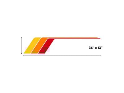 Taco Vinyl Universal Retro Side Stripes; 36-Inch; Classic Scheme (05-23 Tacoma)