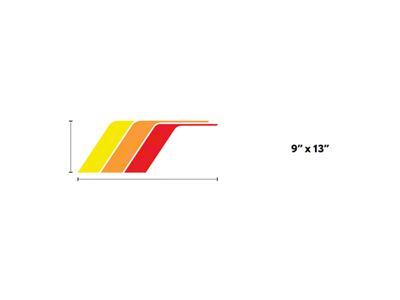 Taco Vinyl Universal Retro Side Stripes; 9-Inch; Classic Scheme (05-23 Tacoma)