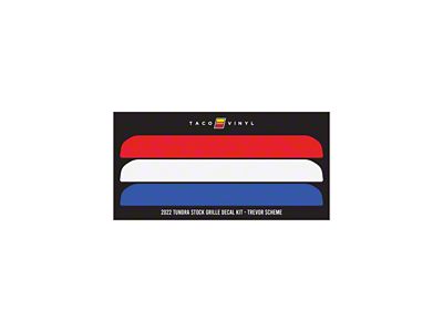 Taco Vinyl Grille Decal Kit; American Scheme (22-25 Tundra w/ TRD Grille)