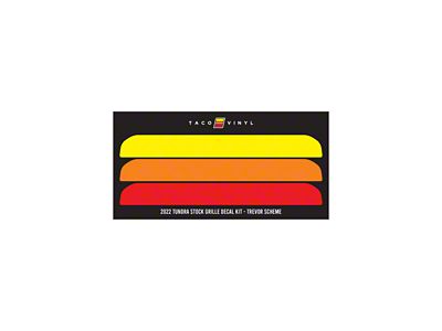 Taco Vinyl Grille Decal Kit; Classic Scheme (22-25 Tundra w/ TRD Grille)