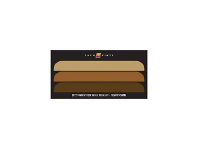 Taco Vinyl Grille Decal Kit; Desert Scheme (22-25 Tundra w/ TRD Grille)