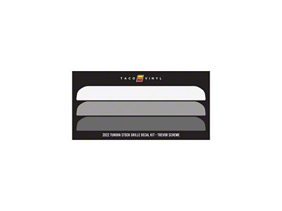 Taco Vinyl Grille Decal Kit; Gray Scheme (22-25 Tundra w/ TRD Grille)