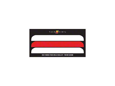 Taco Vinyl Grille Decal Kit; Japan Scheme (22-25 Tundra w/ TRD Grille)