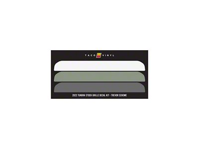 Taco Vinyl Grille Decal Kit; Lunar Rock Scheme (22-25 Tundra w/ TRD Grille)