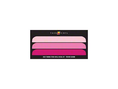 Taco Vinyl Grille Decal Kit; Pink Scheme (22-25 Tundra w/ TRD Grille)