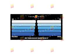 Taco Vinyl Headlight Gradient Decal Kit; Blue Scheme (22-25 Tundra)