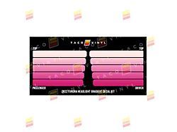 Taco Vinyl Headlight Gradient Decal Kit; Pink Scheme (22-25 Tundra)