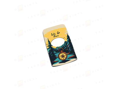Taco Vinyl Key Fob Decal; Compass Lets Go Places (19-21 Tundra)