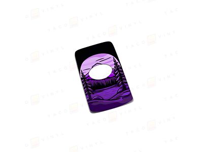 Taco Vinyl Key Fob Decal; Purple Mountains Circle (19-21 Tundra)
