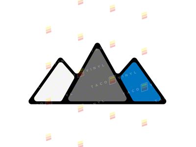 Taco Vinyl Mountain Grille Badge; Bermuda Scheme (Universal; Some Adaptation May Be Required)