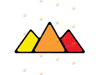 Taco Vinyl Mountain Grille Badge; Classic Scheme (Universal; Some Adaptation May Be Required)