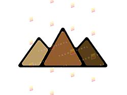 Taco Vinyl Mountain Grille Badge; Desert Scheme (Universal; Some Adaptation May Be Required)