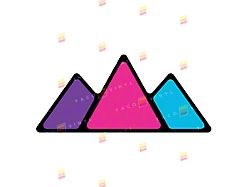 Taco Vinyl Mountain Grille Badge; Lady Owned Toyota Scheme (Universal; Some Adaptation May Be Required)
