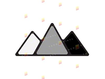 Taco Vinyl Mountain Grille Badge; Trevor Scheme (Universal; Some Adaptation May Be Required)
