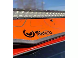 Taco Vinyl Roof Rack Wind Deflector Wrap; 52-Inch; Orange with Black Topo (Universal; Some Adaptation May Be Required)