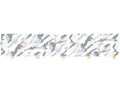 Taco Vinyl Roof Rack Wind Deflector Wrap; 58-Inch; Gray/White Camo (Universal; Some Adaptation May Be Required)