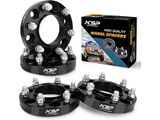 1-Inch Hubcentric Forged Wheel Spacers; Black (24-26 Tacoma)