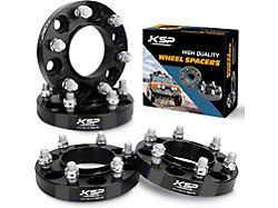 1-Inch Hubcentric Forged Wheel Spacers; Black (24-26 Tacoma)