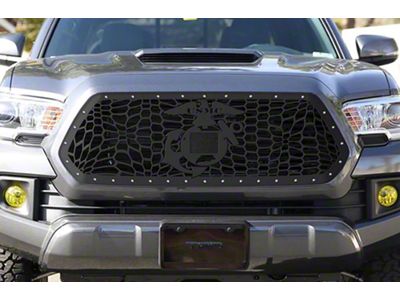 1-Piece Steel Pro Style Upper Replacement Grille; USMC Marine Camo (18-23 Tacoma)