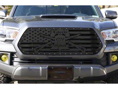 1-Piece Steel Upper Grille Overlay; Liberty or Death (16-17 Tacoma)