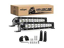 11-Inch Single Row LED Light Bars; Flood Beam (Universal; Some Adaptation May Be Required)