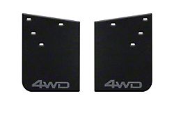 11-Inch x 15-Inch Mud Flaps with Cement Gray 4WD Logo; Rear (16-23 Tacoma w/ OE Fender Flares)