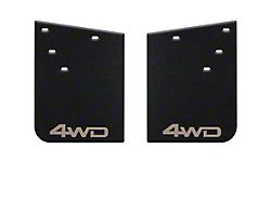 11-Inch x 15-Inch Mud Flaps with Quicksand 4WD Logo; Rear (16-23 Tacoma w/ OE Fender Flares)