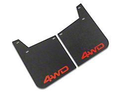 11-Inch x 15-Inch Mud Flaps with TRD Red 4WD Logo; Front (16-23 Tacoma w/ OE Fender Flares)