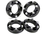 1.25-Inch Hubcentric Pro Billet Wheel Spacers; Black (05-23 6-Lug Tacoma)