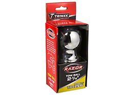 2-5/16-Inch Single Tow Ball; Chrome Plated Steel