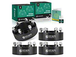 2-Inch 6-Lug Wheel Spacers; Black; Set of Four (95-23 6-Lug Tacoma)