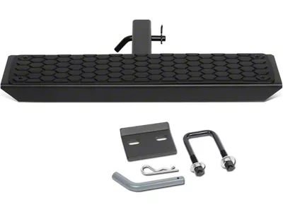 2-Inch Receiver Hitch Flat Step Board; Black (Universal; Some Adaptation May Be Required)