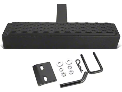 2-Inch Receiver Hitch Flat Step Board; Black (Universal; Some Adaptation May Be Required)
