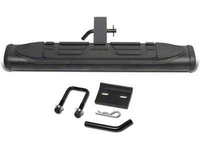 2-Inch Receiver Hitch Oval Step; Black (Universal; Some Adaptation May Be Required)