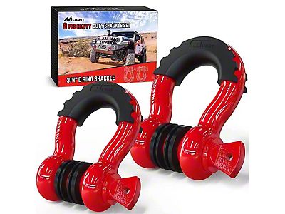 Toyota Tacoma Accessories 2-Pack Front With 3/4 D-Ring Shackles For 2017- 2021 Nissan Titan - 4.75 Ton Capacity Tow Hook Brackets