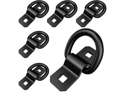 3/8-Inch Heavy Duty D-Ring Tie Down Anchor Kit; Black