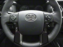 3-Button Steering Wheel Accent Trim; Matte Black (16-23 Tacoma)