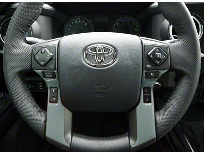 3-Button Steering Wheel Accent Trim; Lunar Rock (16-23 Tacoma)
