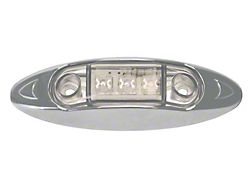 3-Diode Sealed LED Deluxe Running Light; Amber LED; Clear Lens (Universal; Some Adaptation May Be Required)