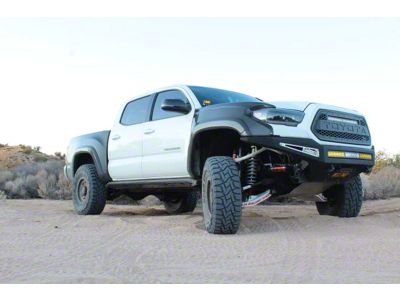 3-Inch Bulge Fenders with Bumper Caps; Fiberglass (16-23 Tacoma)