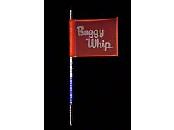 4-Foot Bright RWB LED Whip with 10-Inch x 12-Inch Red Buggy Whip Flag; Quick Release Base (Universal; Some Adaptation May Be Required)