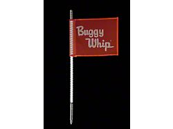 4-Foot Bright White LED Whip with 10-Inch x 12-Inch Red Buggy Whip Flag; Threaded Base (Universal; Some Adaptation May Be Required)