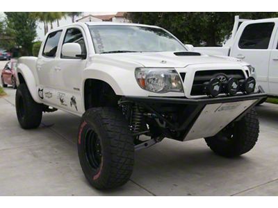 4-Inch Bulge Fenders with Bumper Caps; Fiberglass (05-15 Tacoma)