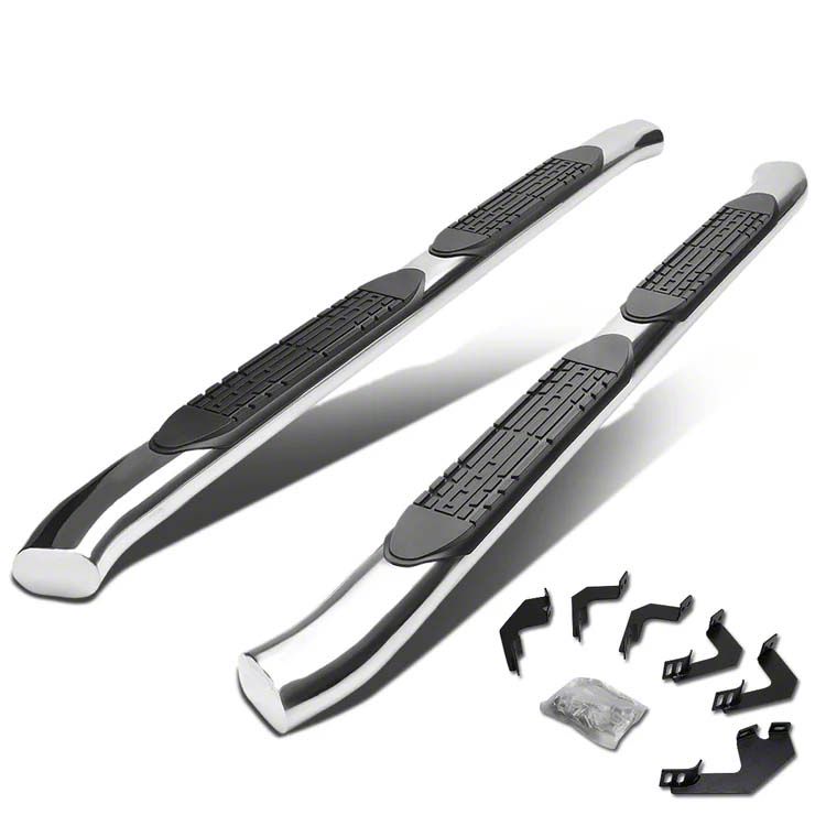 Tacoma 4-Inch Nerf Side Step Bars; Stainless Steel (05-23 Tacoma Access ...