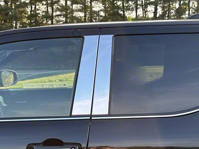 4-Piece Pillar Post Trim; Stainless Steel (24-25 Tacoma Double Cab)