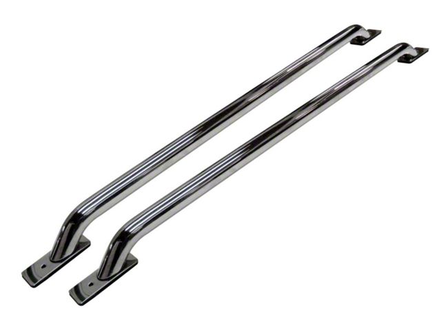 Go Rhino Tacoma 41-Inch Truck Bed Rails with Base Plates; Chrome 8048C ...
