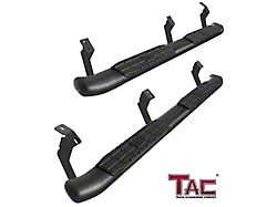 4.25-Inch PNC Oval Side Step Bars; Textured Black (05-23 Tacoma Double Cab)