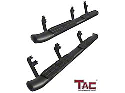 4.25-Inch PNC Oval Side Step Bars; Textured Black (24-26 Tacoma Double Cab)