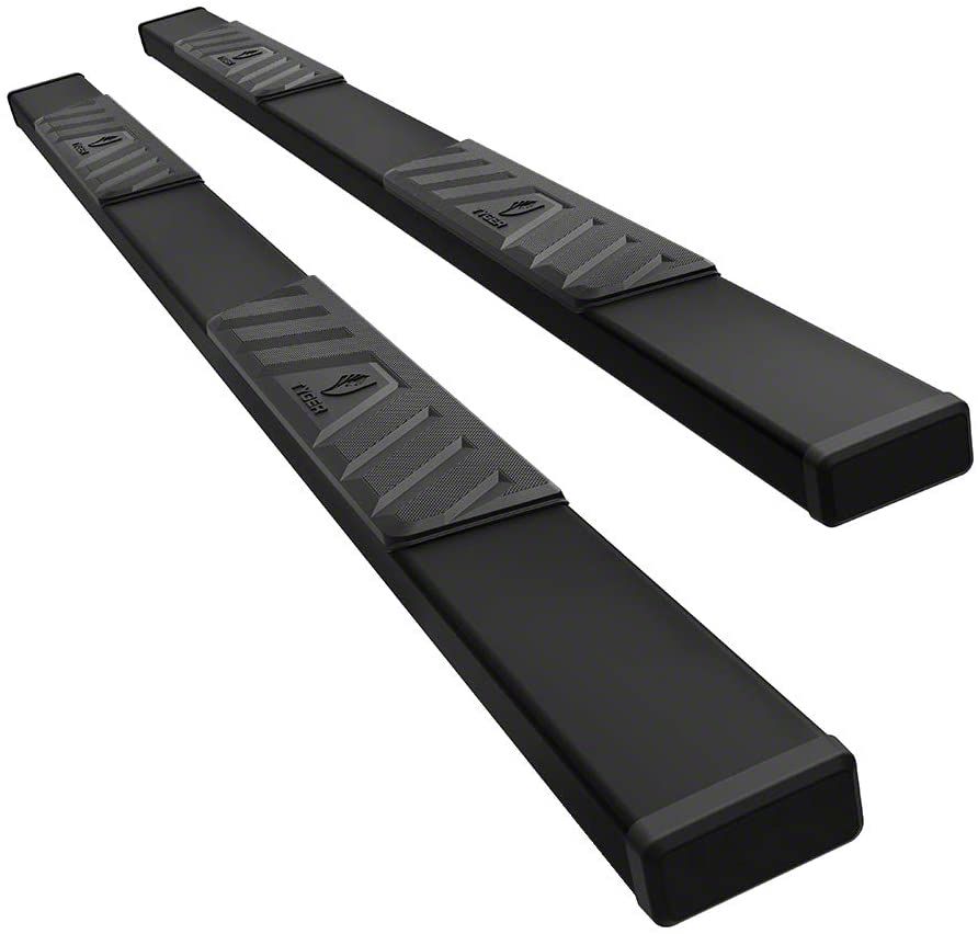 Tacoma 5-Inch Riser Side Step Bars; Textured Black (05-23 Tacoma Double ...